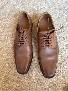 Nordstrom Men's Cognac Brown Leather Derby Oxfords